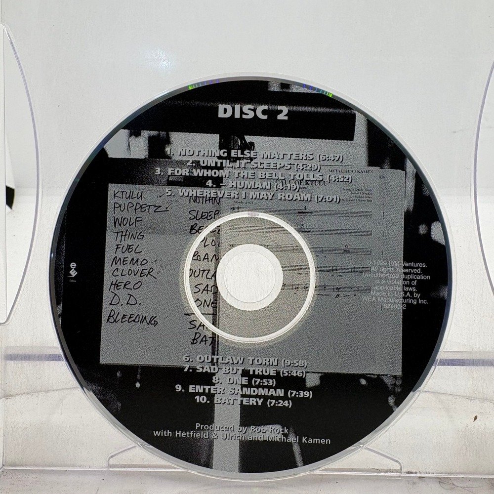 Metallica S&M Disc 2 CD Live 1999 Replacement Media 62463-2 Bob Rock Produced